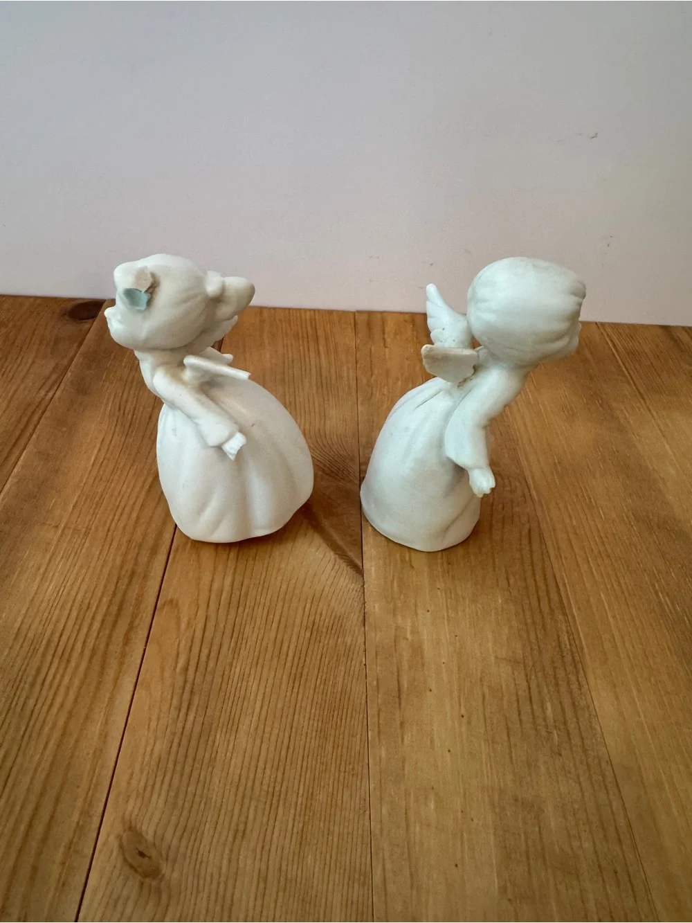 Vintage Napcoware Japan Porcelain Angel Figurines Set of 2